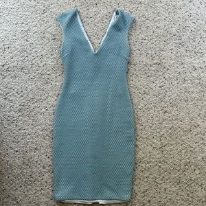 Bebe baby blue body con dress